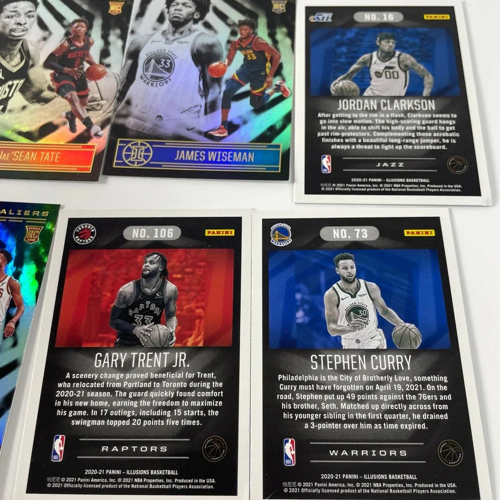 Panini Illusions Basketball Card Lot 2020-21 Curry Wiseman Brown 17ct